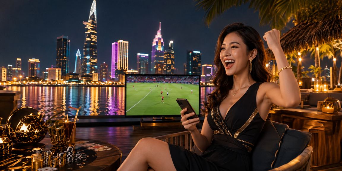 Trò chơi casino và cá cược tại 6137 với giao diện neon hiện đại